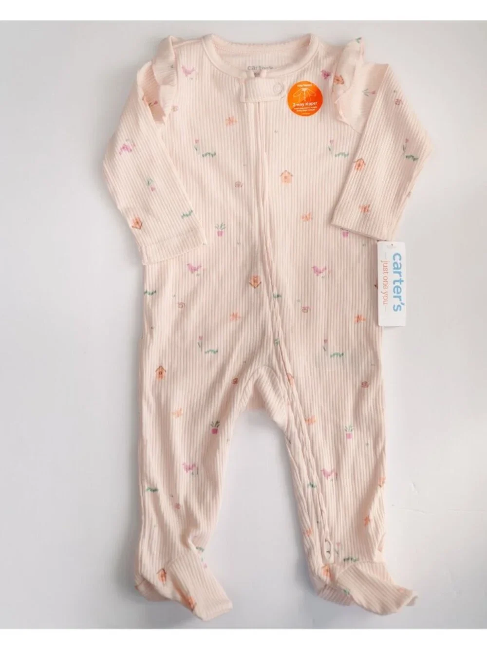 Carter’s & Carter’s 9M Baby Girl Bundle Footed Sleeper + Floral Tank & Bloomers